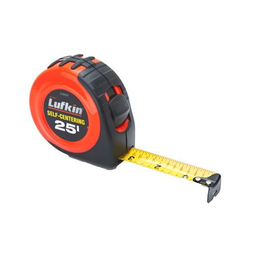Lufkin L725SCTMPN Orange/Black Self-Center Tape Measure 1 W in x 25 L ft.